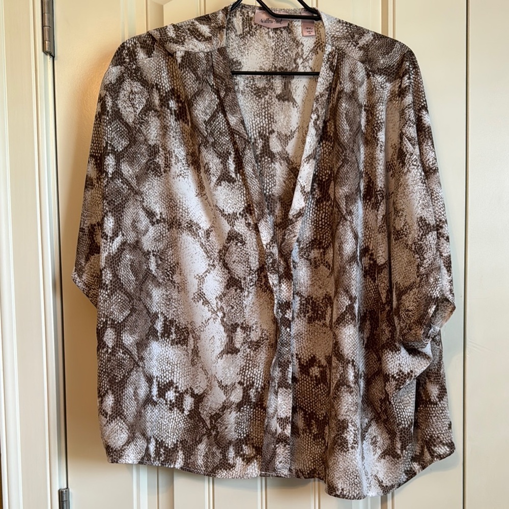 Willow & Root Snakeskin Patterned Kimono